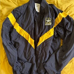 U.S. Army Men's Black and Yellow Windbreaker